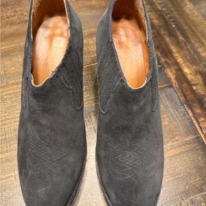 Frye Black Suede Women's Ankle Booties